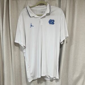 Jordan Men's North Carolina White and Blue Polo Shirt